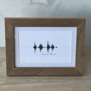 NEW How Great Thou Art Soundwave Framed Wall Art 5x7in Black White Christian